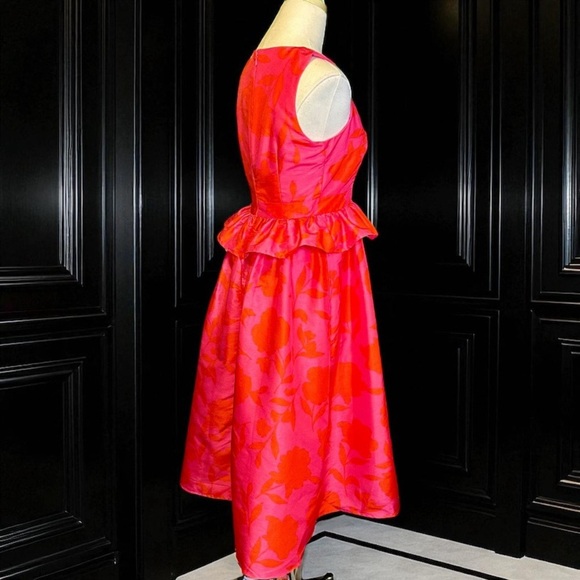 NWT Kate Spade for Target ‘Women’s Classic Rose Peplum Midi Dress’ in “Pink/Red” - Picture 13 of 16